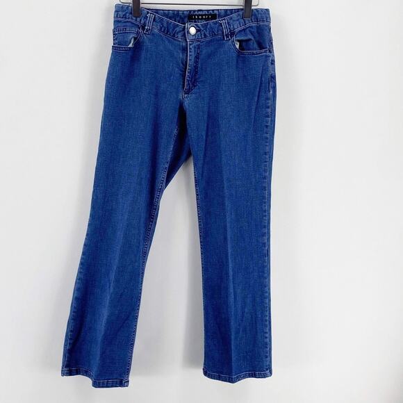 THEORY Blue Medium Wash Cropped Jeans - Picture 1 of 7